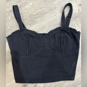 Abercrombie & Fitch Black ruffle Top